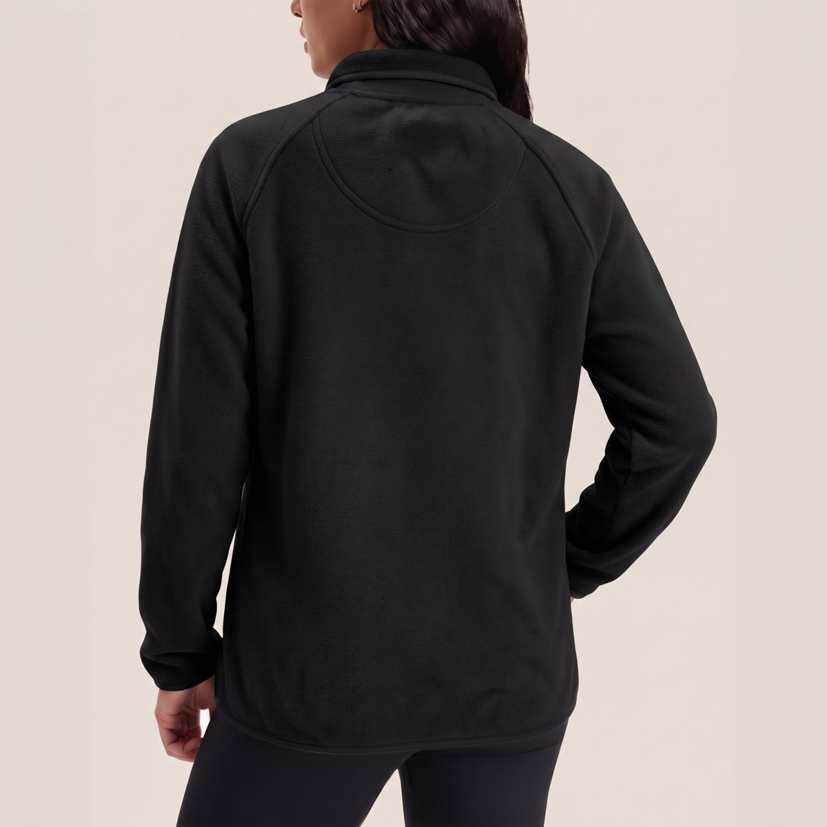 Women's Fleece Jacket Lightweight Stand Collar Long Sleeve Snap Button Front Outerwear Jacket with Side Pockets