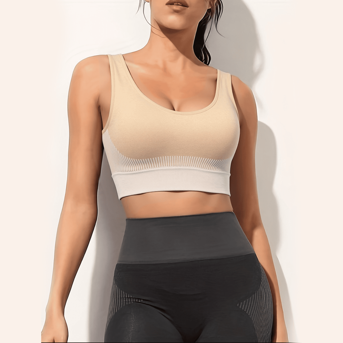 WQD Sports Bras for Women High Support Wirefree Padded Workout Bras Comfortable Athletic Yoga Bra Tops for Running Training Fitness Gym